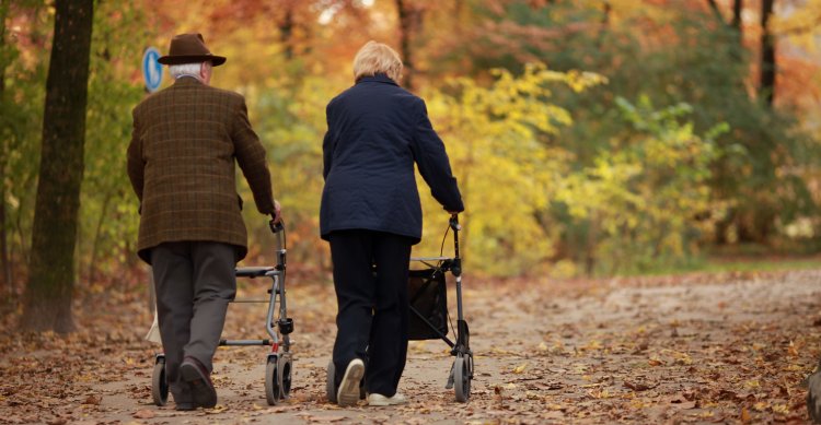 rollators rollator walkers top 5 old people walking outdoors with rollator walkers